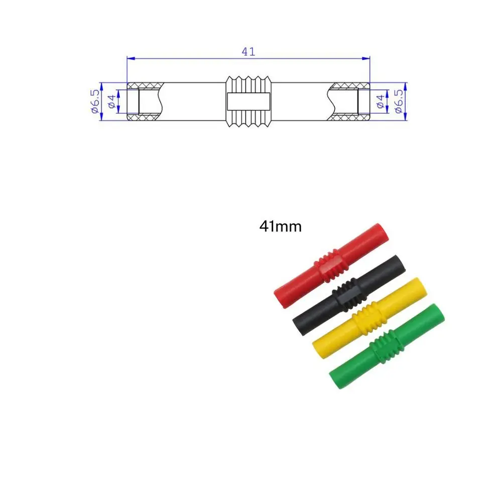 Insulated 4mm to 4mm Banana Plug Female Socket Coupler Connector Female Adapter Extension Insulated Banana Socket