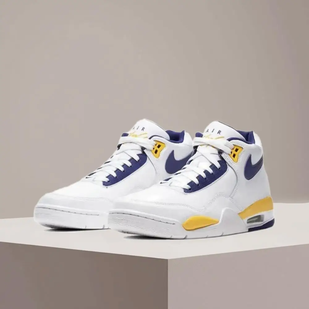 

Nike Flight Legacy Mid-Top Retro Basketball Shoes with Slip-Resistant, Durable, and Cushioned Construction Unisex BQ4212-102