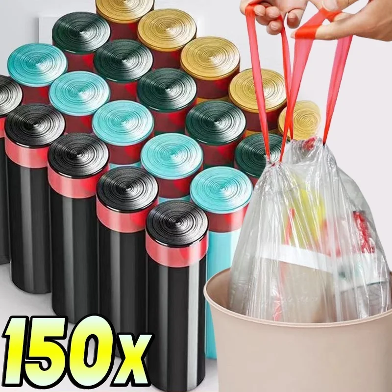 Unscented Drawstring Trash Bags Small Garbage Bags Waste Basket Liners for Kitchen Bathroom Office