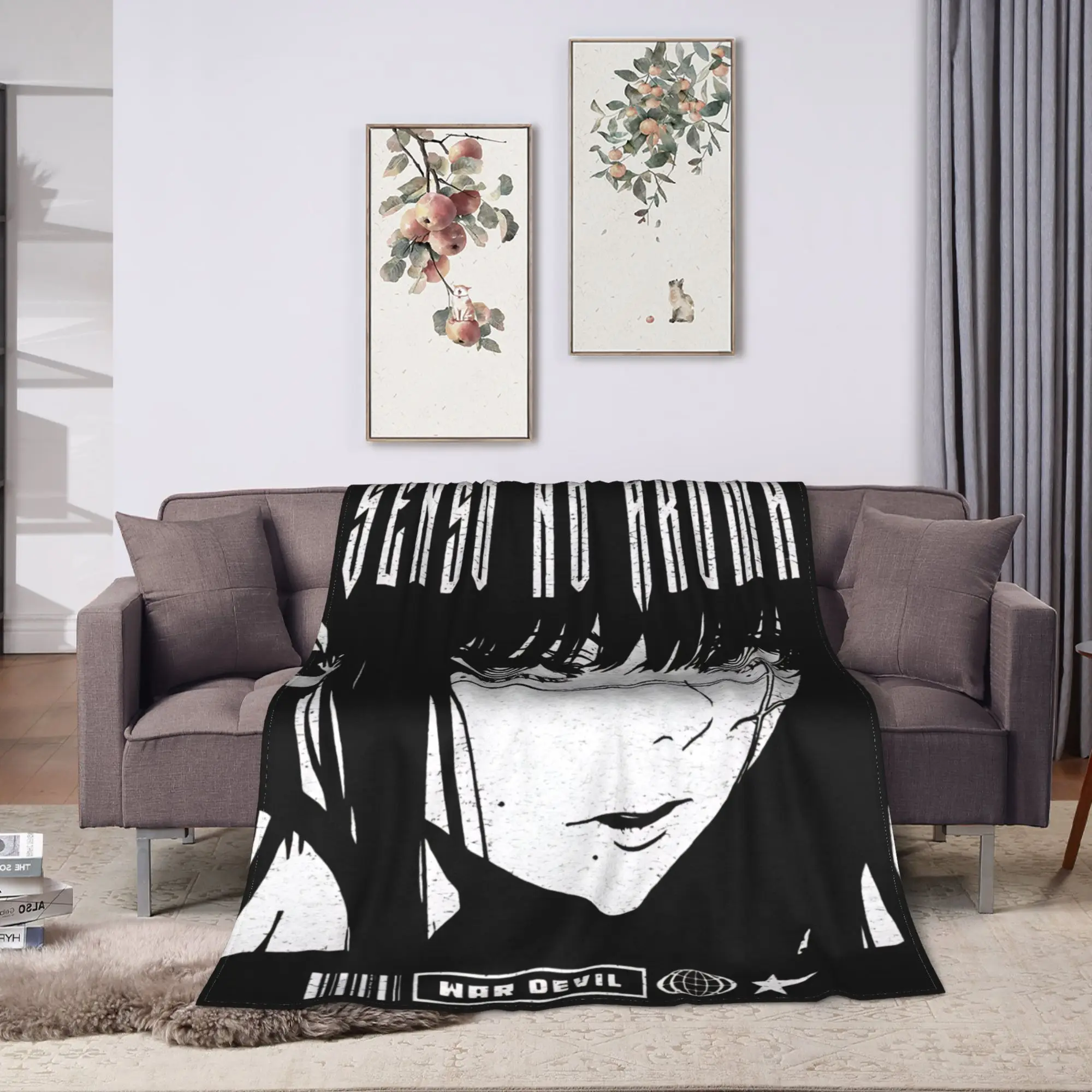 Comfortable Blanket Picnic Chainsaws Man Yoru Senso No Akuma Bedding Throws Graphic  Bedspread For Outdoor