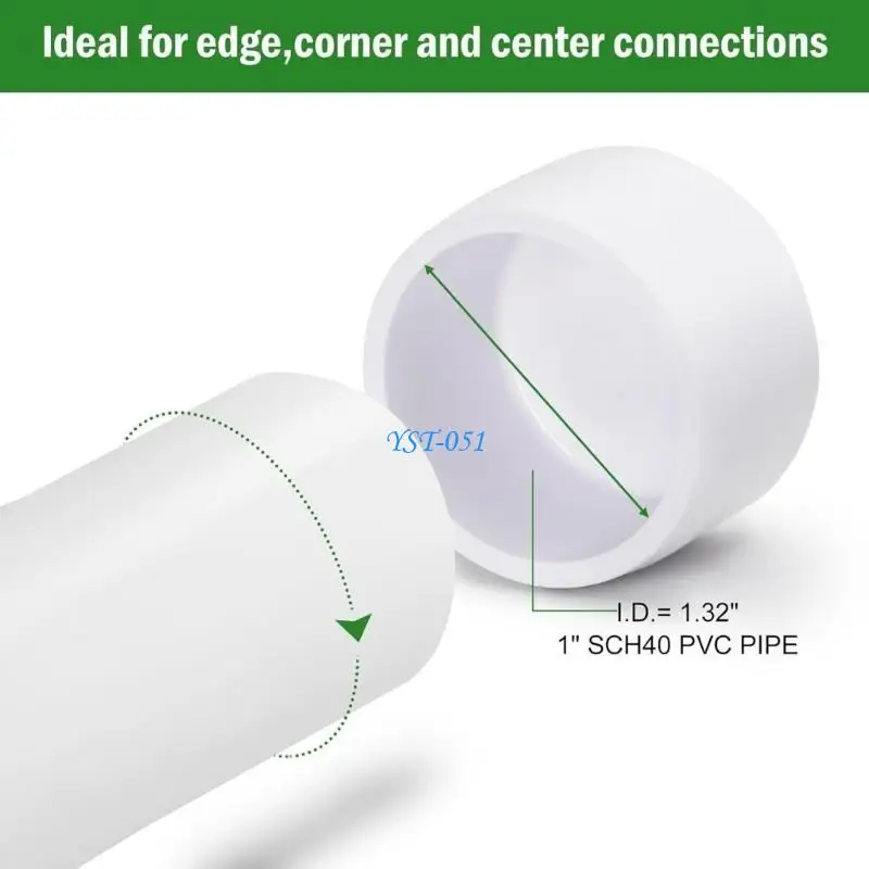 

E15A 24 Pieces Multipurpose PVC Pipe End Caps 3/4 Inch 1 Inch 1 1/4 Inch 2 Inch Sturdy Furniture Grade SCH40 Fittings