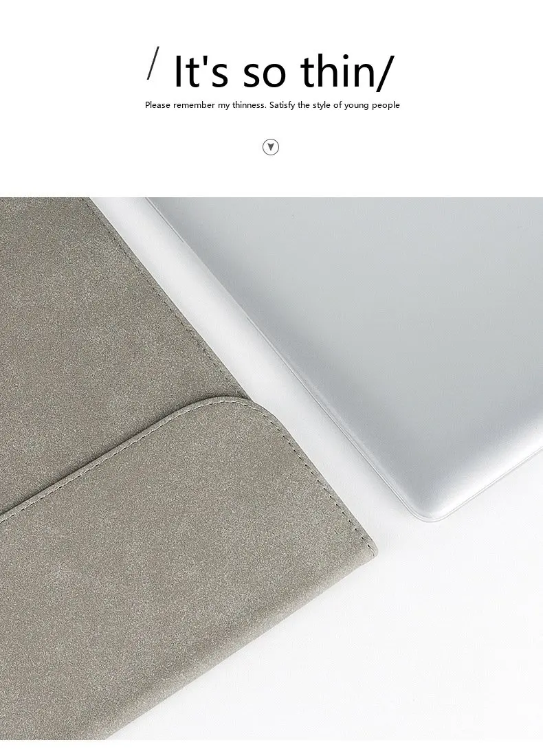 PU-Leder Laptop-Hülle 13,3-15,4 Zoll Business-Schutzhülle für MacBook, Notebook, Tablet – Detail 15