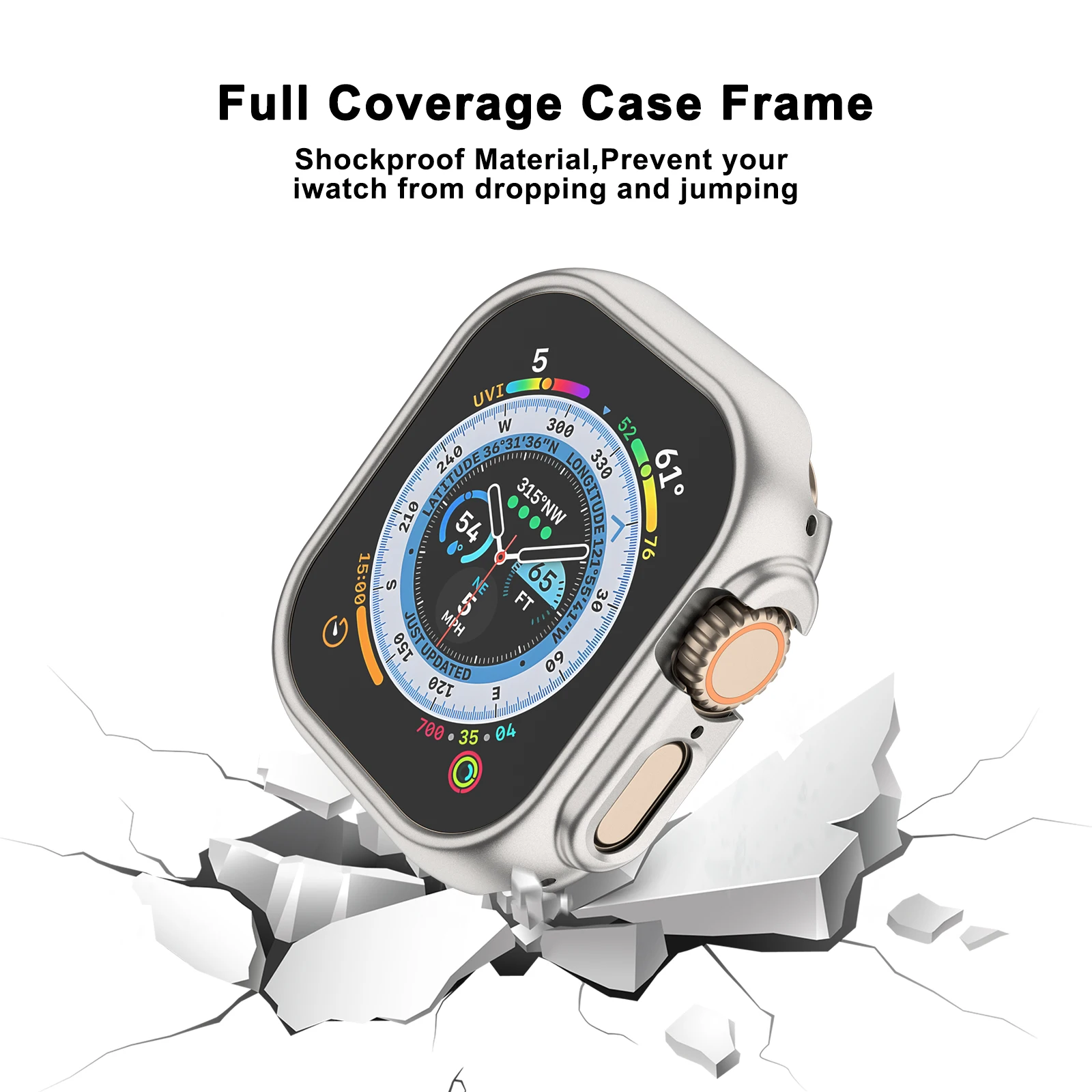 PC Case For Apple Watch Ultra 49mm Cover Hard PC Shockproof Bumber Protective Shell For Apple Watch Ultra 49mm Case No Screen