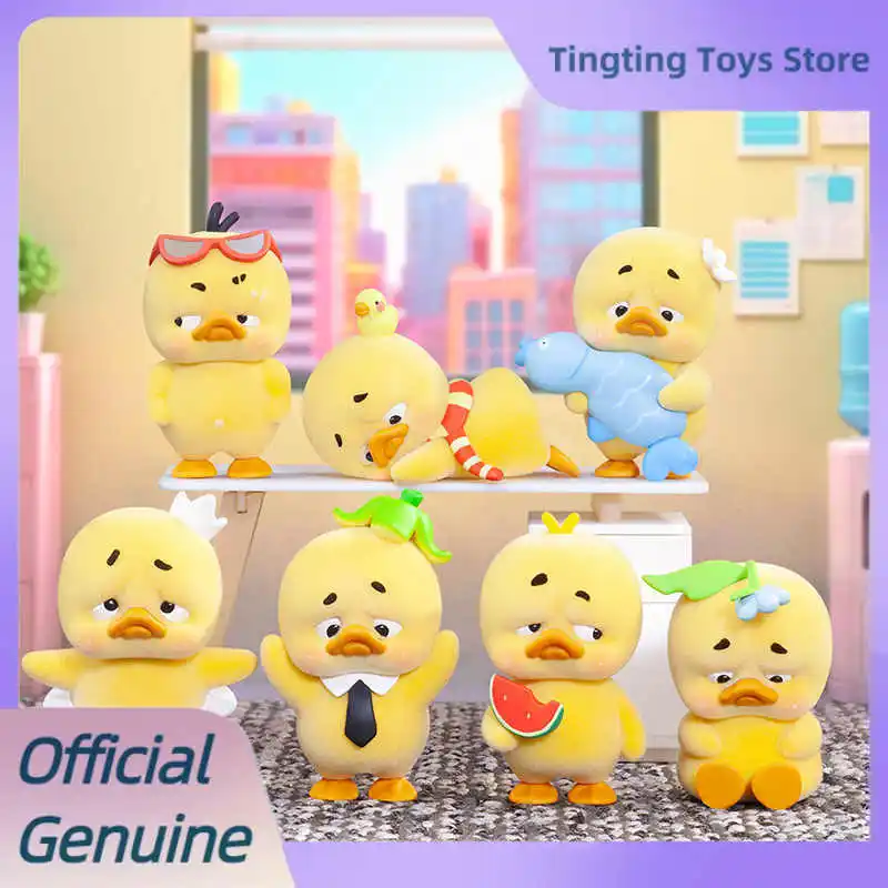 Genuine Upsetduck Stop The Spiral Duck Series Blind Box Desktop Ornament Model Toys Upsetduck Mystery Box Cute Figurine Gift