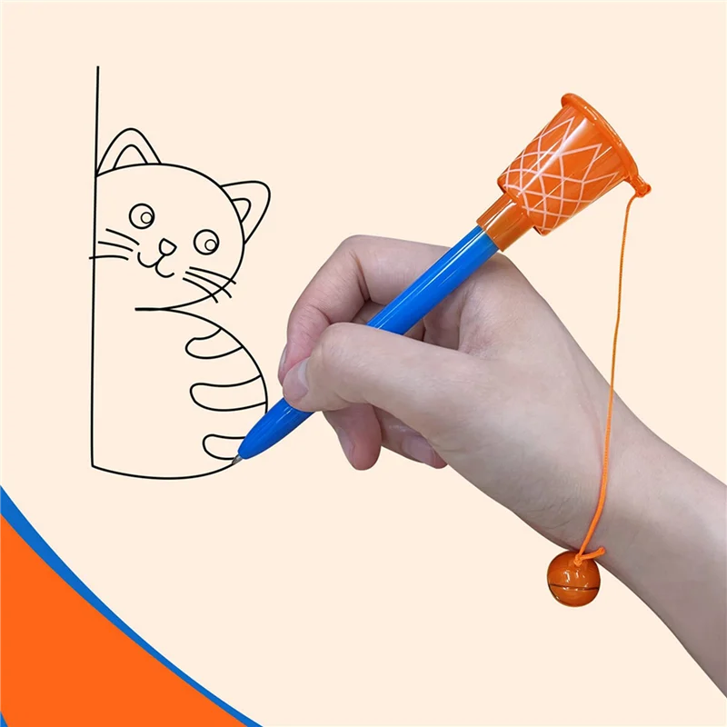 

48X Basketball Hoop Pens,Basketball Party Favors -Sports Novelty Pens With Basketball Toss