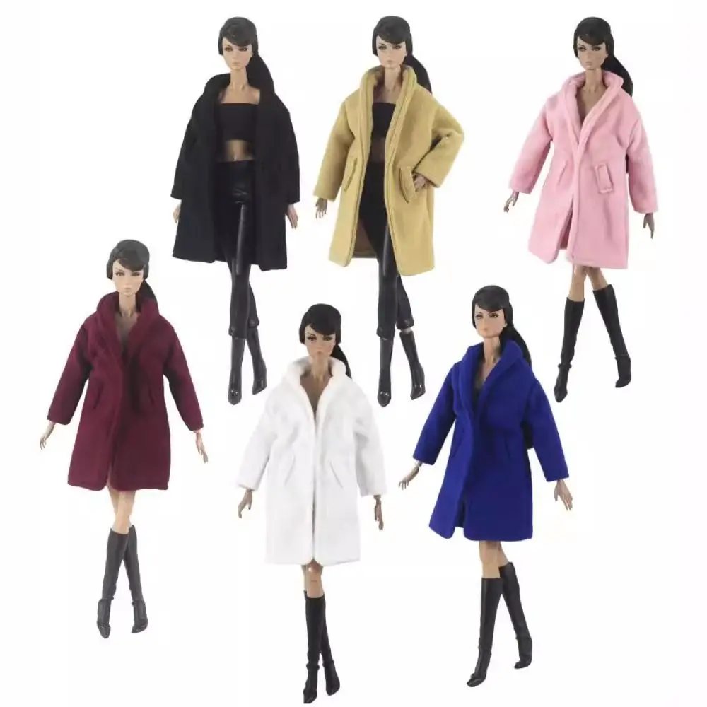 手作りウールコート衣装冬服マルチスタイル人形服ファッションオーバーコート 11.5 インチ 30 センチメートル人形/1/6 Bjd 人形用