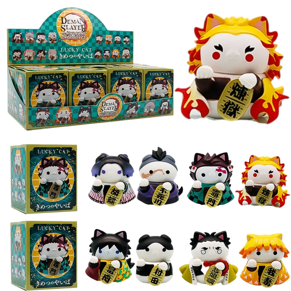 

Набор из 1-8 фигурок Demon Slayer Lucky Cat (Q-версия, ПВХ, аниме-персонажи Танджиро, Незуко), коллекционная модель, украшение для дома, подарок