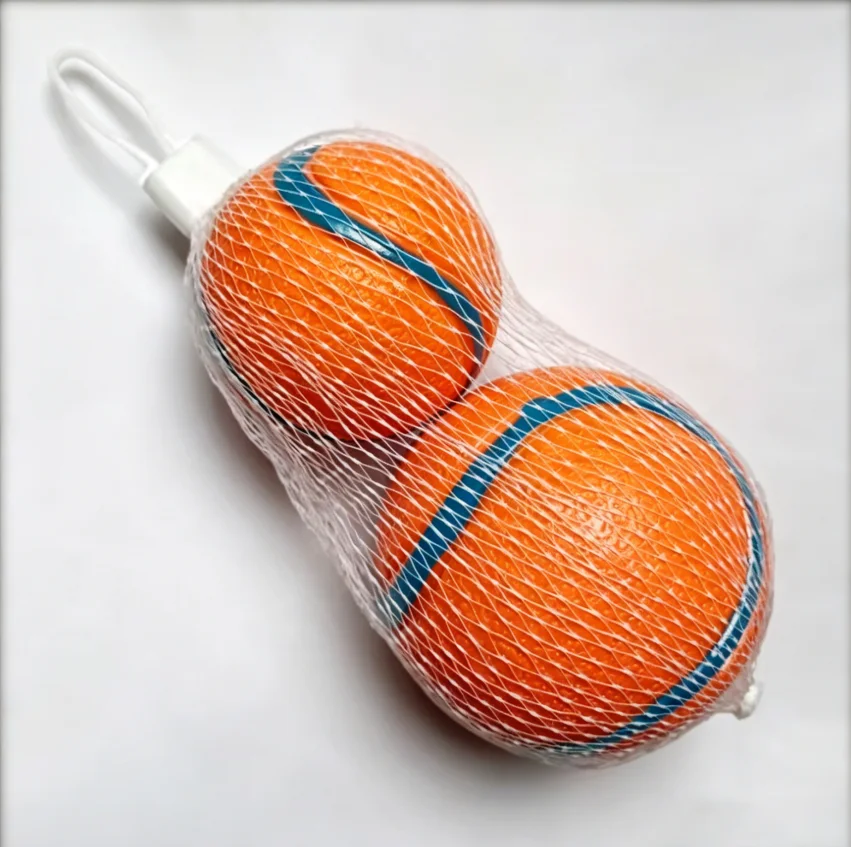 Durable Dog Toy Balls for Outdoor Training Pet Dog Rubber Training Pinball Orange Bite Resistant Toy Balls