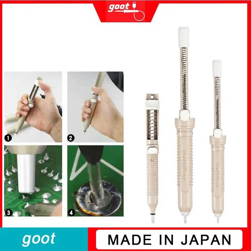 Japan GOOT GS-108 GS-104 GS-100 Suction Pump Self-cleaning Manual Solder Sucker Lightweight Powerful Repair Tools