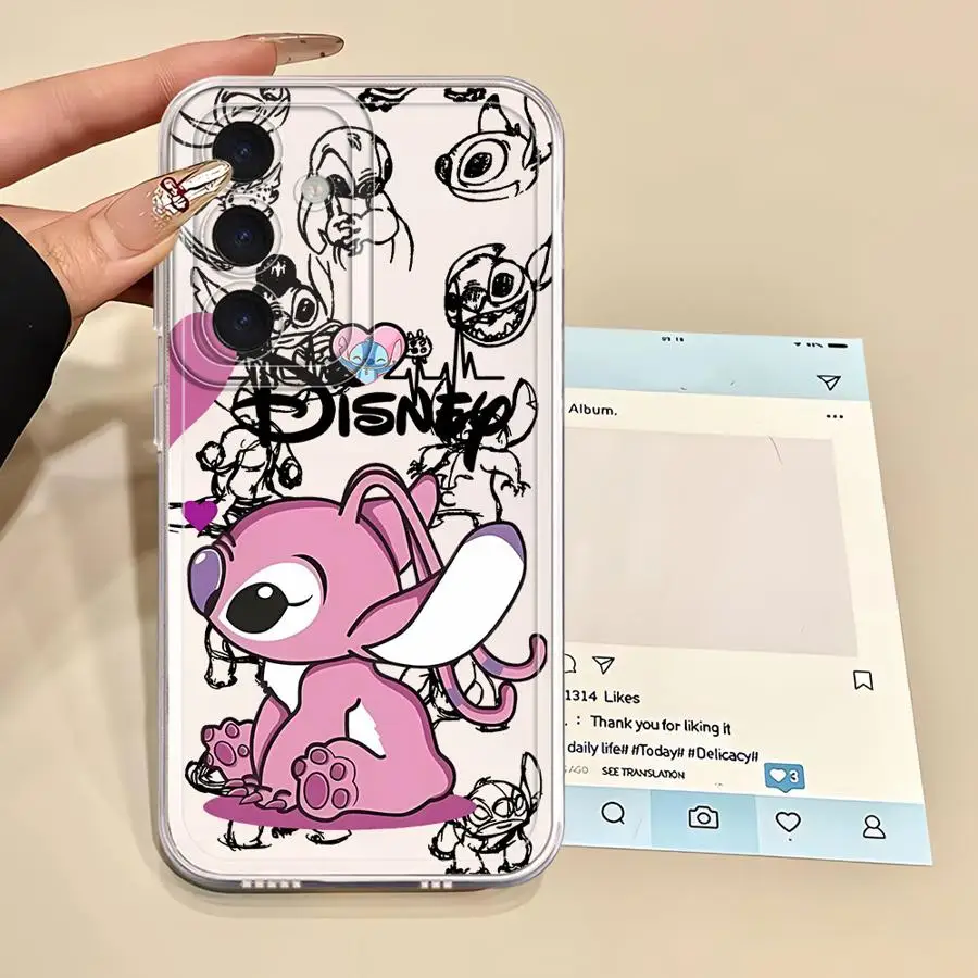 ديزني غرزة زاوية غطاء واضح لسامسونج غالاكسي A26 A24 A56 A33 A25 A14 A55 A23 A15 A36 A13 A34 A35 A73 A54 #1