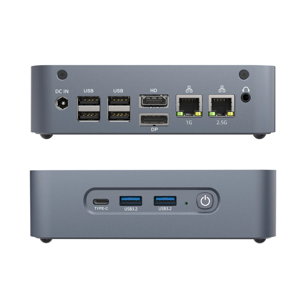 EGLOBAL Mini PC AMD Ryzen R3-5300U 5425U R5-5500U 5600H DDR4 M.2 NVMe SSD Win10 Tipo-C HDMI Dual LAN Computer desktop da gioco