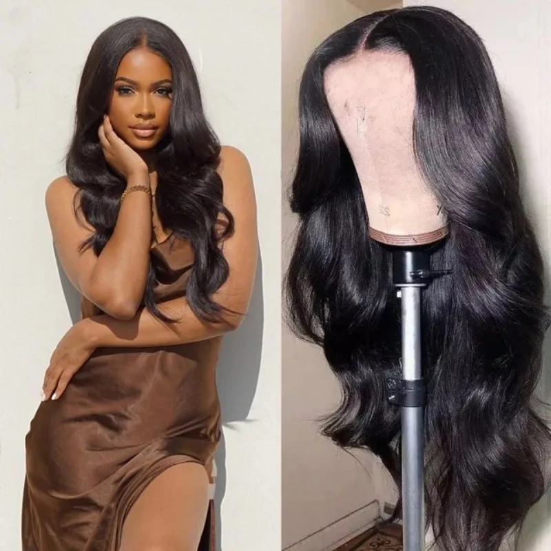 Rosabeauty HD Body Wave Nature Color 13X6 Transparent Lace Frontal Wig 13X4 Front Human Hair Glueless Wig 250% Density