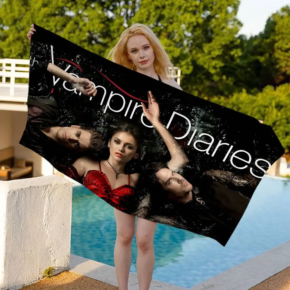 The Vampire Diaries Damon Salvatore Big Microfiber Beach Towels Quick Dry Towel Sand Beach Towels Pool Towel