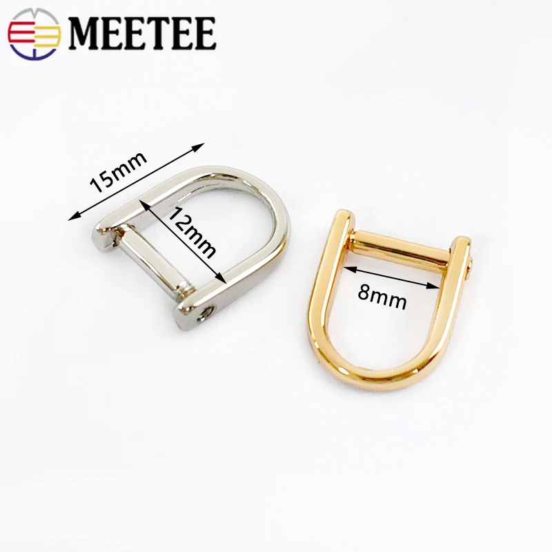 5/10pcs Meetee 8mm O D Ring Buckles Bag Belt Webbing Clothes Hanger Horseshoe Detachable Loop Buckle DIY Hardware Accessories