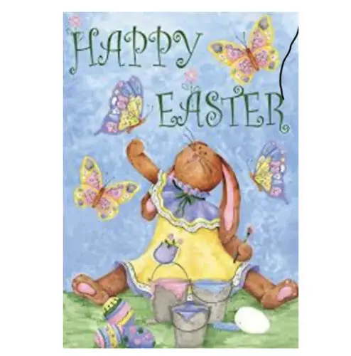 Briarwood Lane Happy Easter Bunny Primitive Garden Flag Holiday 12.5