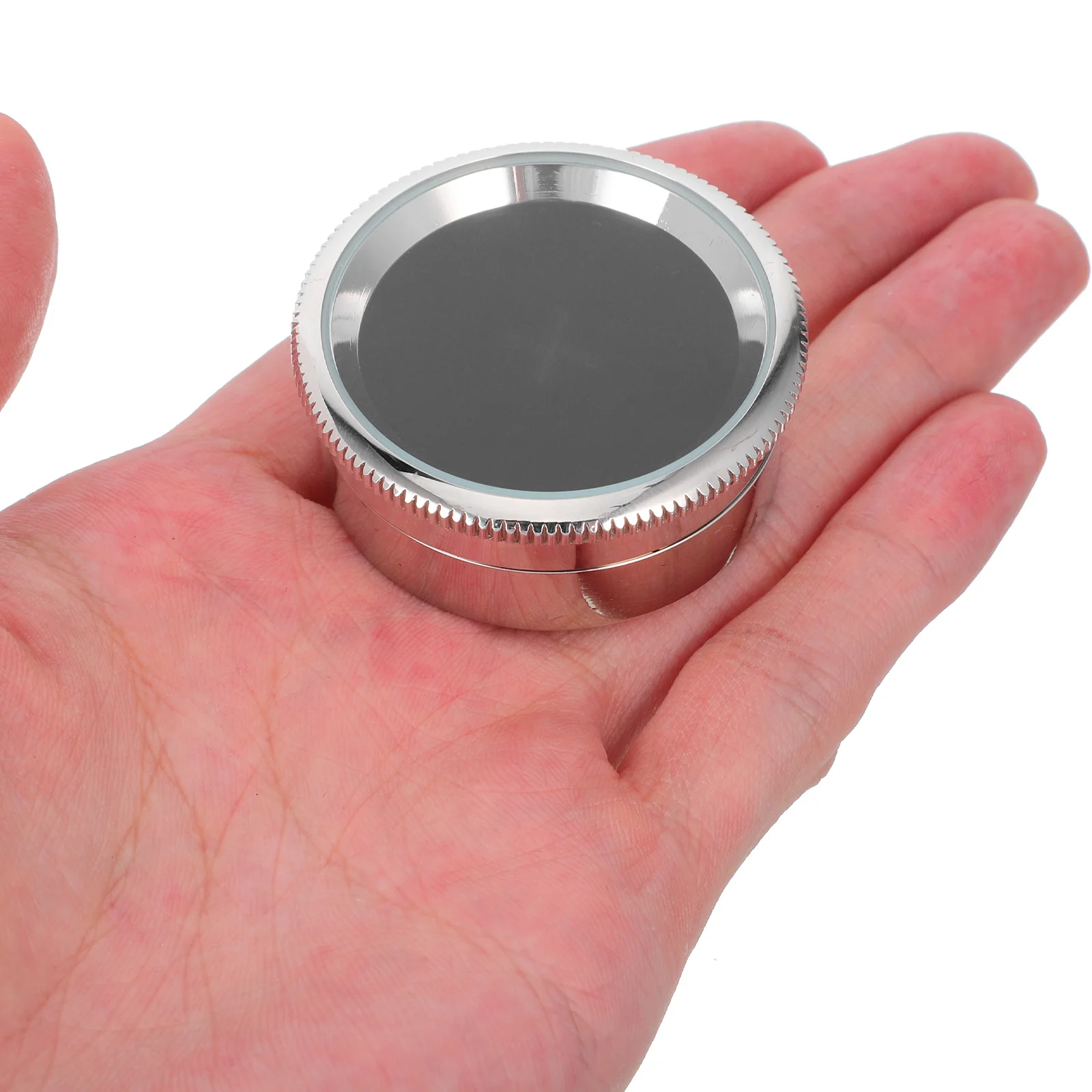 

Small Loose Gemstone Display Box Round Clear Glass Jewelry Case Secure Holder for Collectibles Storage Organizer