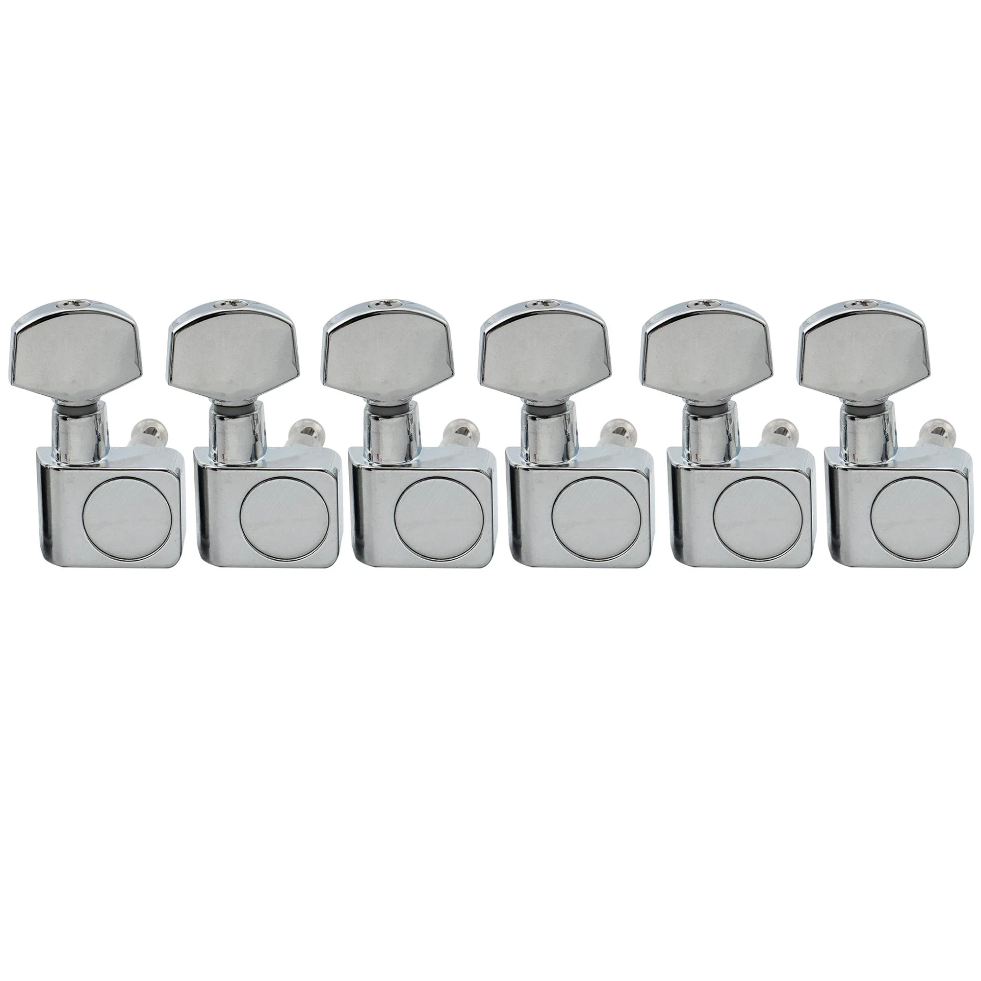 Musiclily Pro R15T 6-in-line 2-pins Sealed Guitar Tuners Machine Head Tuning Pegs Set for Fender ST Style/Tele Style Guitar