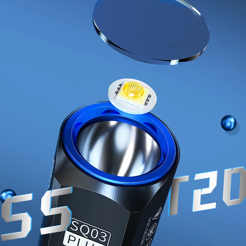 Lanterna Negra Poderosa, Tocha, Tocha, Lampe, Lanterna, Tocha, USB, Tipo-C, Recarregável, 5000MA, 21700