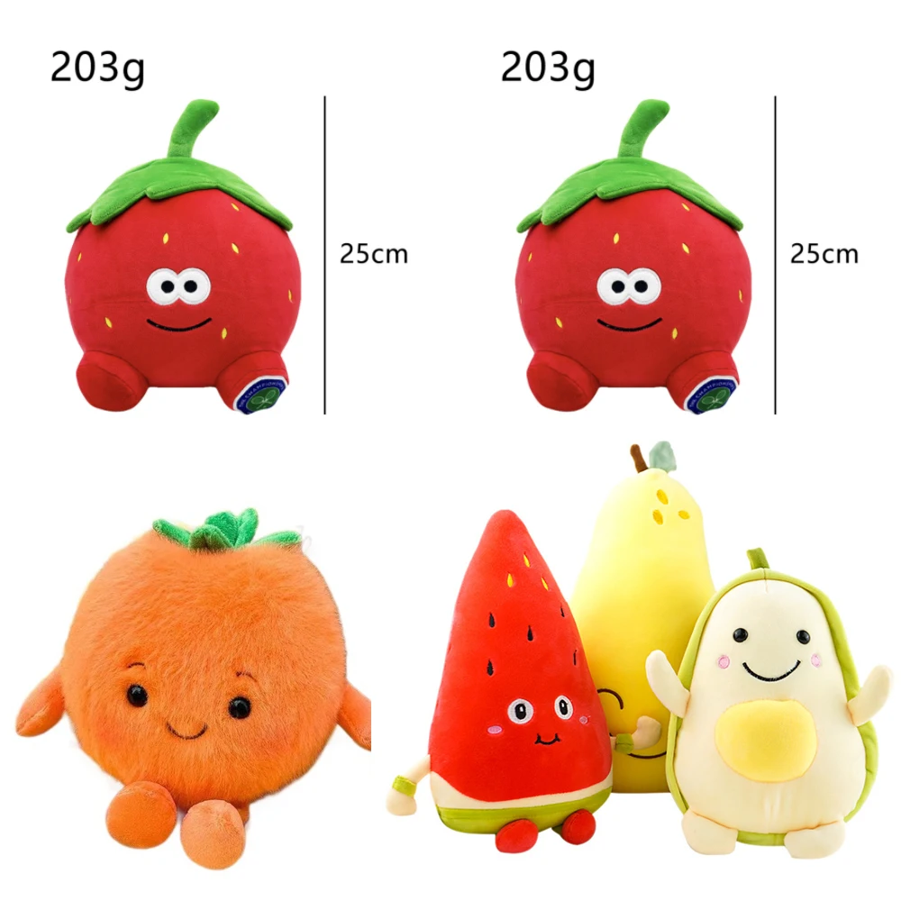 Wimbledon – poupée en peluche fraise, visage souriant, fruits, décoration de chambre à coucher, jouet interactif, cadeau d'anniversaire, 2025