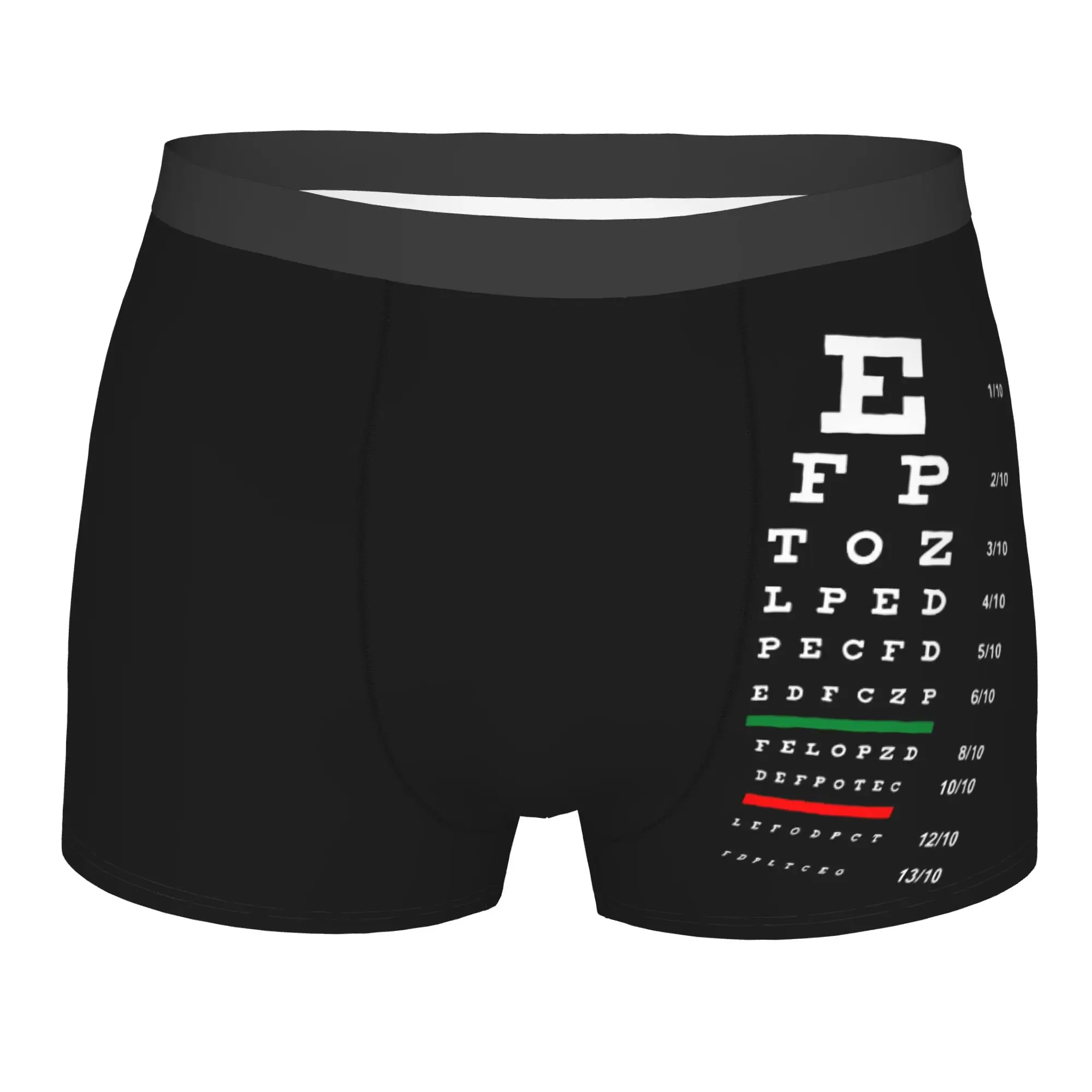 

Customized Novelty Ophthalmologist Chart Boxers Shorts Panties Male Underpants Breathable Eye Exam Glasses Briefs Underwear