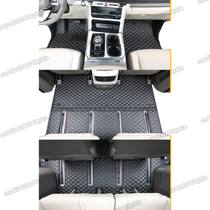 leather car interior floor mat for kia carnival ka4 2021 2022 2023 2024 2025 mpv accessories carpet mats styling foot rest