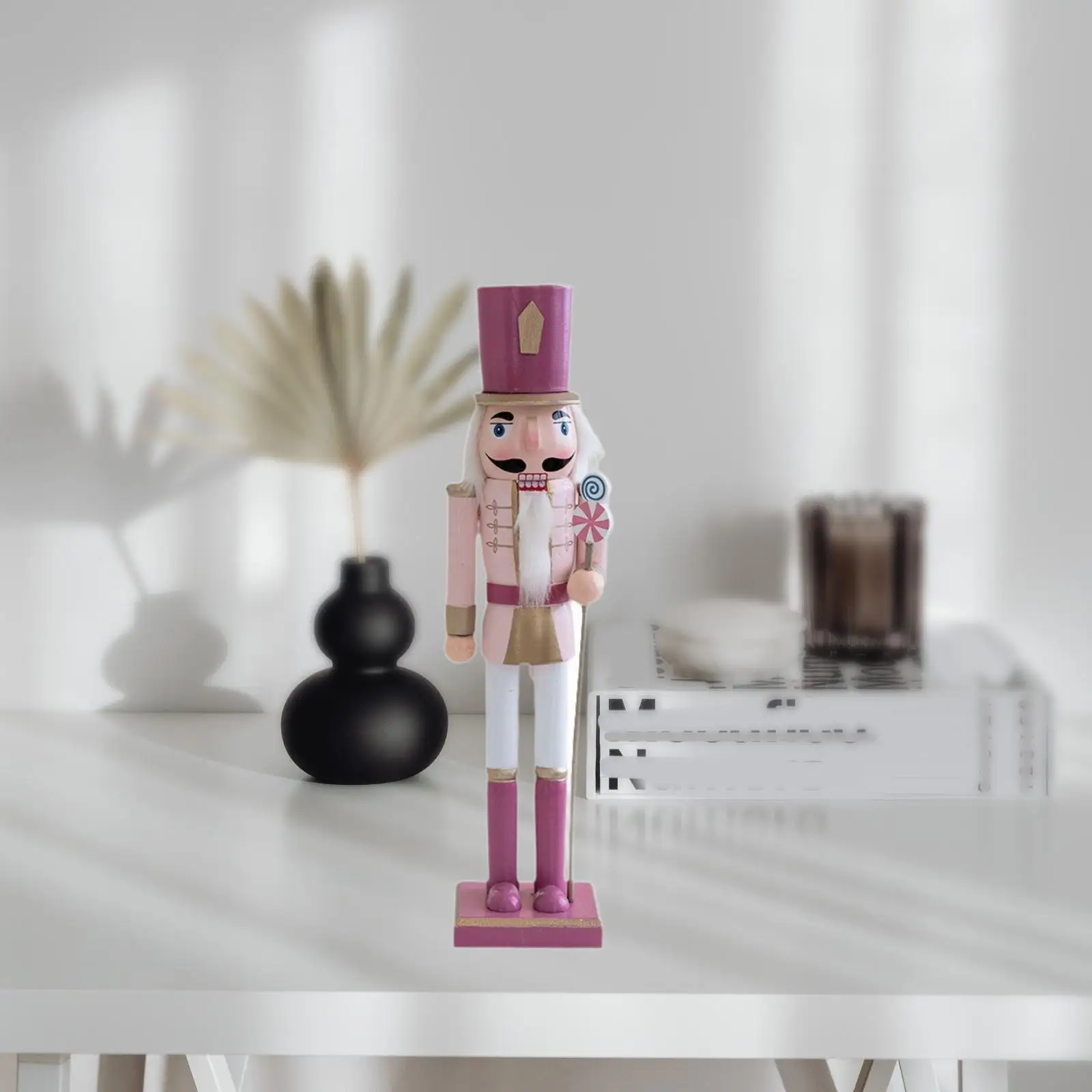 

Nutcracker Figurine Christmas Decorations Table Centerpiece Desk Statue Wooden Nutcracker for Home Bedroom Birthday Holiday Xmas