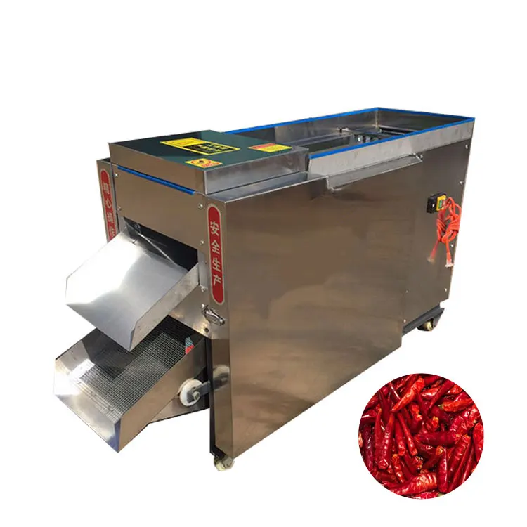 Dry Chilli Pepper Seed Removal Separating Machine Chilli Slicing Machine