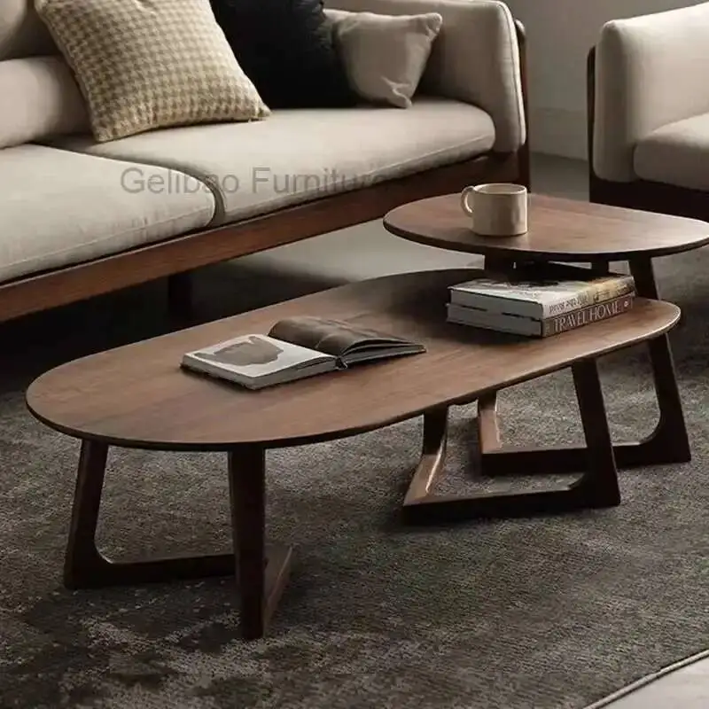 

Wooden Designer Moving Modern Coffee Stylish Table Luxury Home Coffee Table Unique Nordic Tavolo Soggiorno Piccolo Decoration