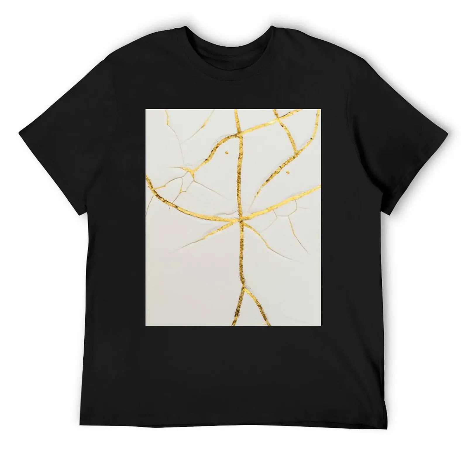 

Pure Gold Japanese Kintsugi T-Shirt anime shirt custom t-shirts croswit shirt man clothes for men