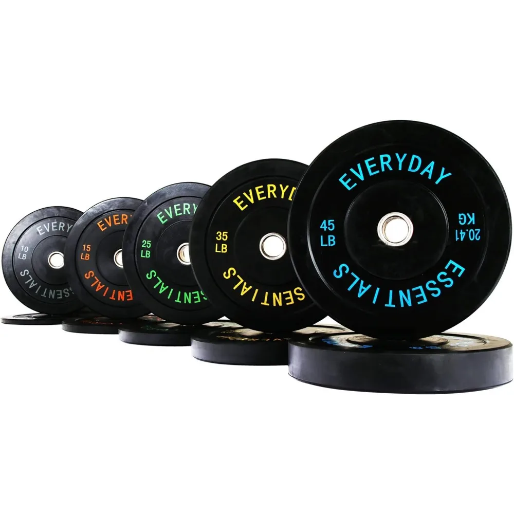 Color Coded Black Bumper Plate Weight Plate with Steel Hub