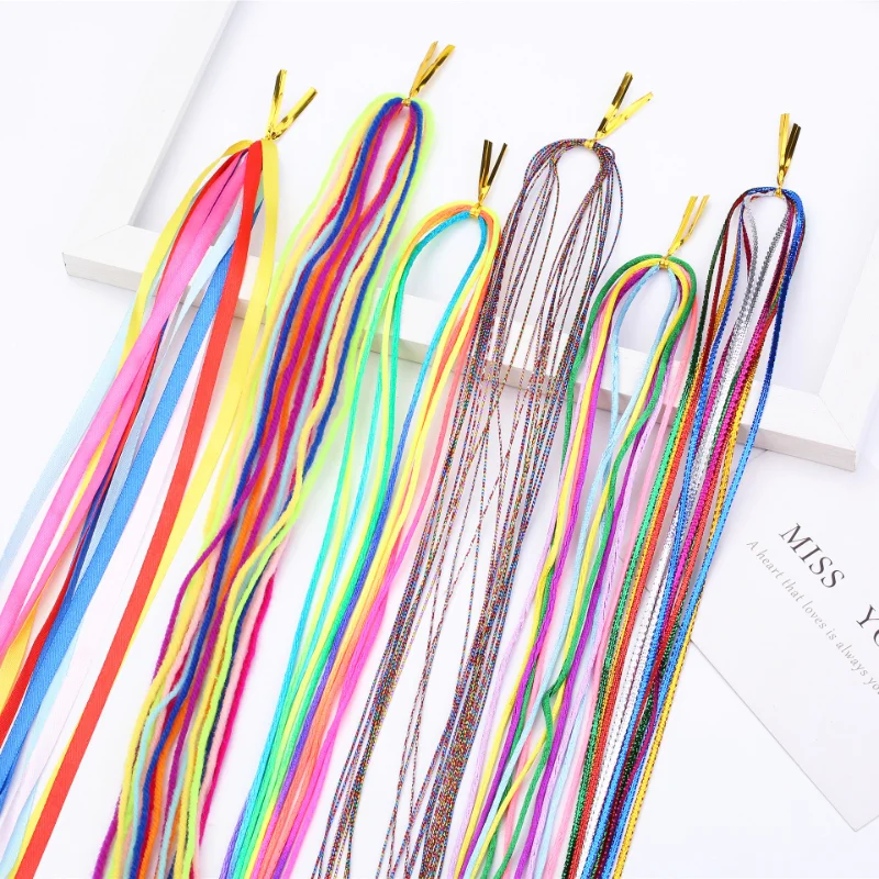 90cm Colorful 4-12Pcs Braided Rope Strands Dirty Braid Hair Accessories Hip Hop Girl DIY Ponytail Hair Accessories