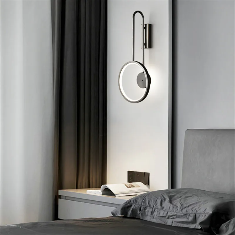 Imagem -03 - Oulala Nordic Contemporânea Ouro Bronze Lâmpada de Parede Led Cores Simplesmente Criativo Arandela Luz para Casa Decoração do Quarto Cama