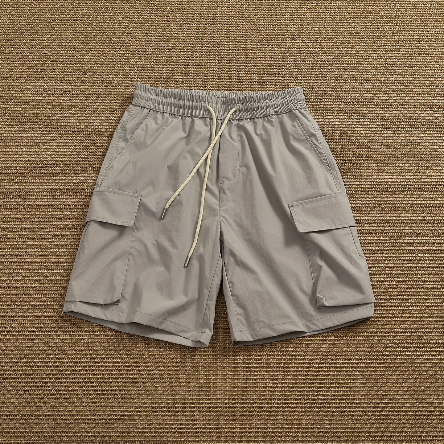 

Lightweight Breathable Workwear Shorts Men's Loose Straight Leg Five-Quarter Length Drawstring Large Pocket Casual Sports Qui...