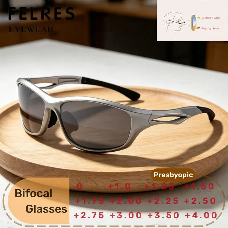 square-sport-gray-bifocal-reading-glasses-men-women-outdoor-driving-shade-near-far-dual-vision-prescription-presbyopic-eyewear
