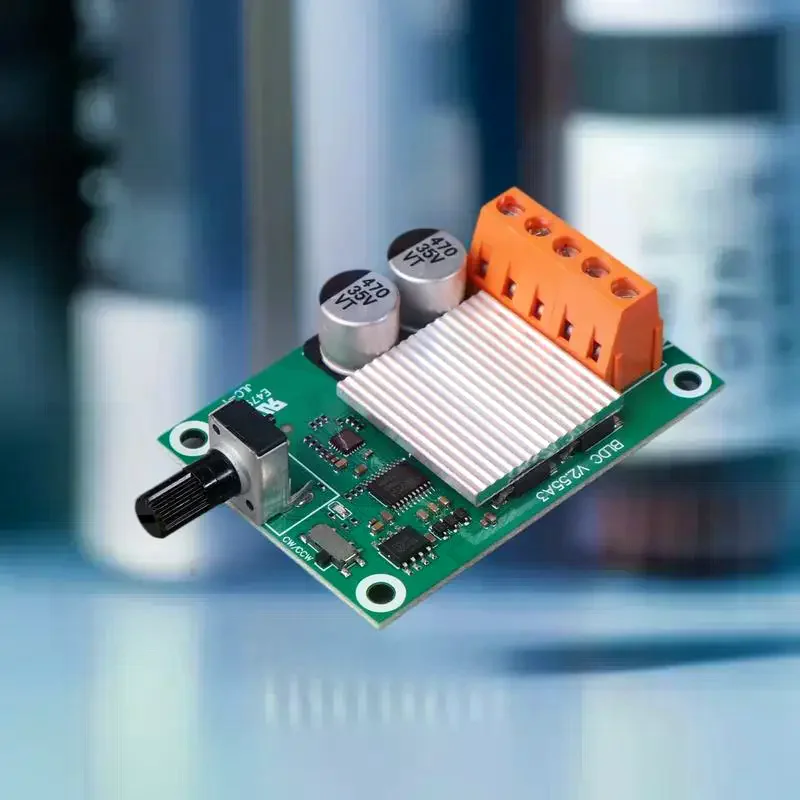 บอร์ดควบคุมมอเตอร์ไร้แปรงถ่าน 75W 200W ที่เชื่อถือได้ DC 6-24V สำหรับมอเตอร์พัดลมกำลังสูง 6V12V24V