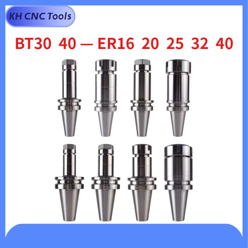 

High Precision 0.001 BT30 BT40 knife shank ER11 ER16 ER20 ER25 ER32 ER40 70 80 100L Tool holder for CNC machining center spindle