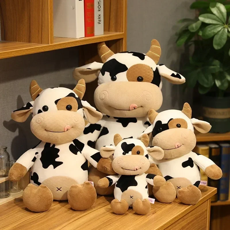 30/40CM cartone animato latte mucca peluche carino simulazione bovini animali di peluche bambola di peluche cuscino morbido per gli amici regalo di compleanno per bambini