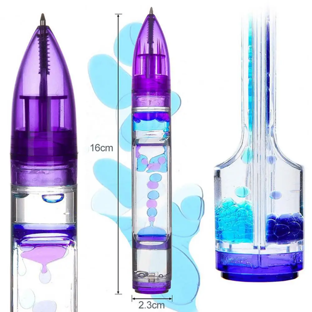 Motion Bubble Pen Liquid Bubbler Pen Rainbow Liquid Pen Liquid Motion Bubbler Fidget Pens Stress Relief Christmas Birthday Gift