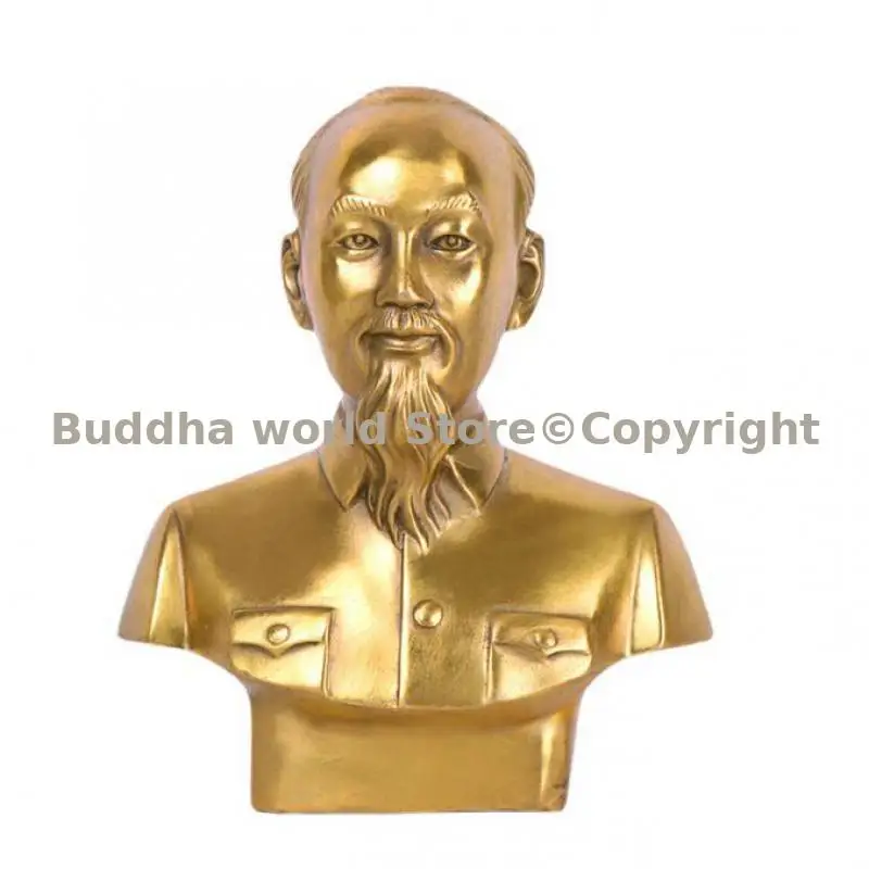 

Ho Chi Minh Portrait Bronze Statue Asia Vietnam Viet Nam chairman great revolutionary home office room decor collection