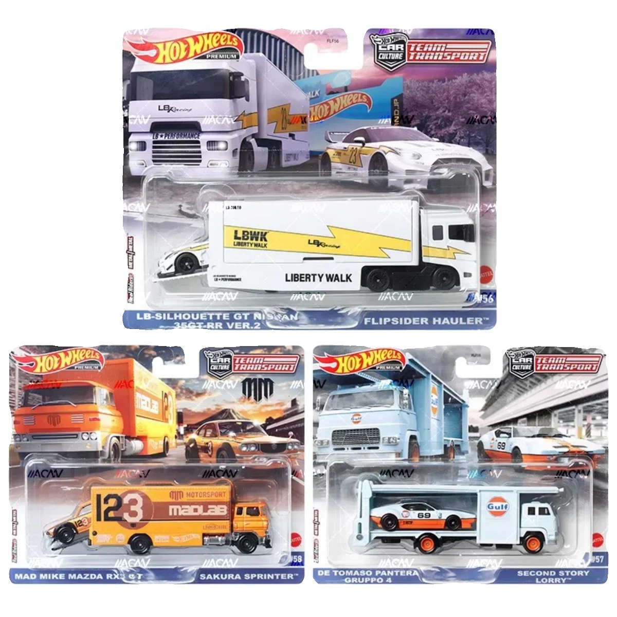 Hot Wheels Collect Toys GTR35 Cars for Kids Collection RX3 Set Easy Model Hotwheels Kids Gifts Birthday Mattel Gulf Diecast 1/64