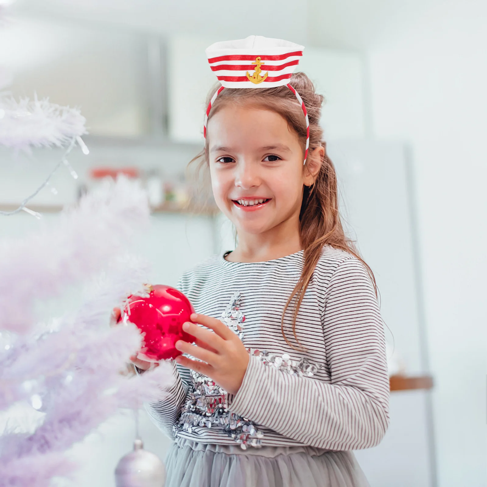 2 قطعة قبعة الكابتن Headbands بحار البحرية البحرية تأثيري زي حفلة هالوين مهرجان الشعر الأطواق اكسسوارات البحرية قبعة Headbands