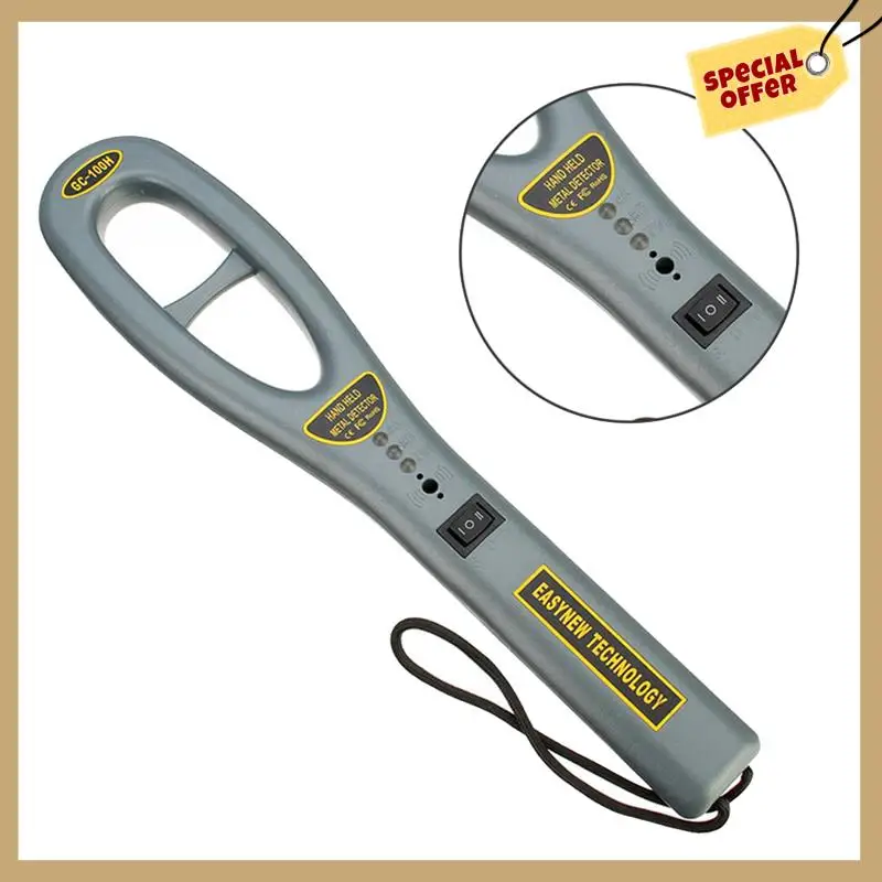1 pieza GC101H Detector de metales portátil Detector de metales Super escaneo contador de luz gris