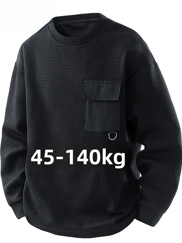 

Мужская толстовка свободного кроя большого размера, повседневная, с длинными рукавами, круглым вырезом, термотоп, модная, универсальная, весенне-осенняя одежда