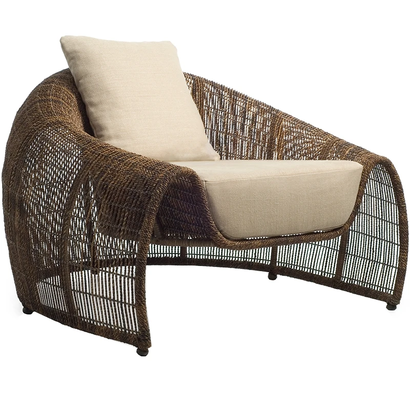 

Hot sale simple newest design pool outdoor garden furniture luxury rattan wicker sofa chair