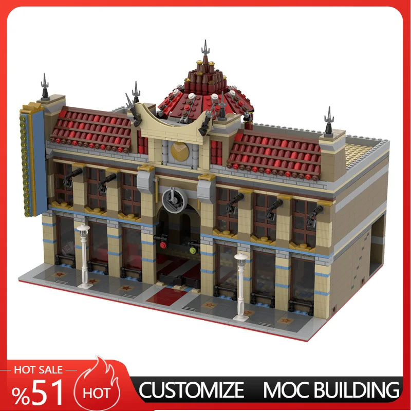 2404 pièces Blocs de construction modulaires personnalisables MOC DIY, Modèle Gare Grand Palais de la série City Street 10232, Jouet pour garçon, Cadeau d'anniversaire