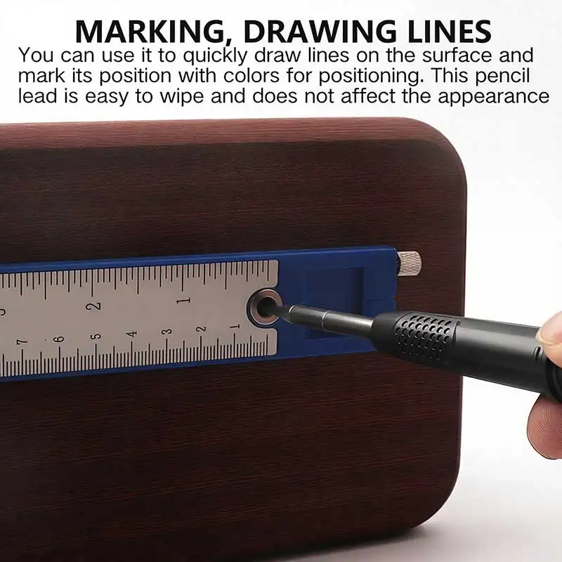 Longlife Automatic Pencil with Sharpener Metal Solid With Holder Deep Hole Mechanical Marker Stand Pocket Clip Tool Woodworking view 6