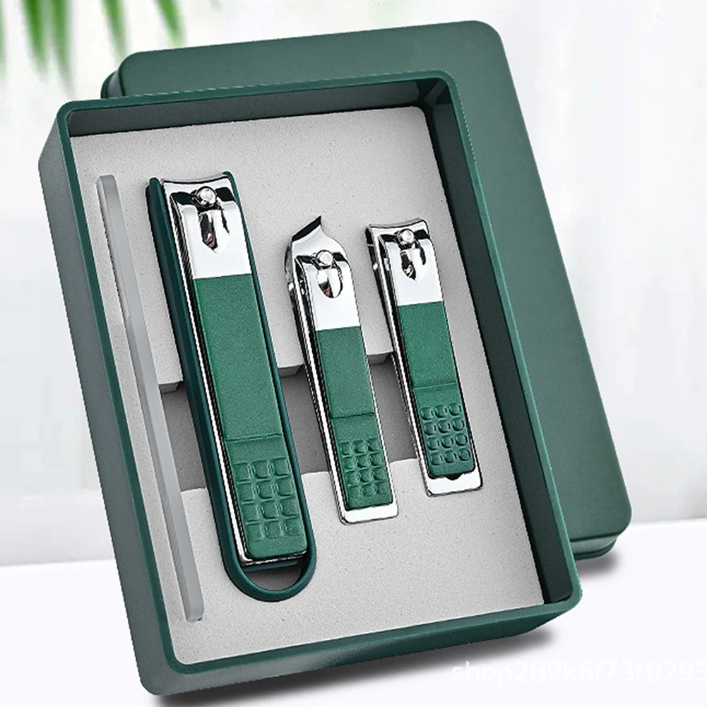 

4pcs Nail Clippers Kit For Daily Care Non-slip Toenail Fingernail Trimmer Gift For Birthday