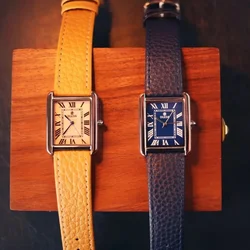 OGEDA 2025 New Men's Quartz Watch Square Retro Casual 27mm Alloy Sports Waterproof 3Bar Reloj Hombre