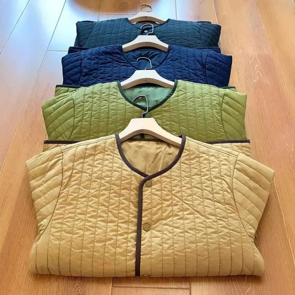 

Men's Japanese Style Quilted Cotton Jacket Autumn Winter Fashion Casual Warm Coat Double-Sided Wear