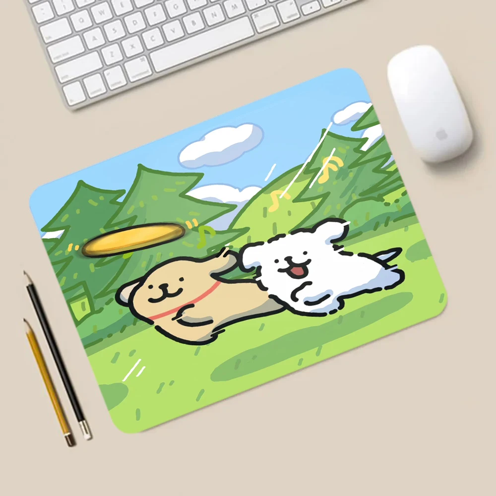 Cute Line Puppies Mouse pad Computer Control Mats Gaming Speed Keyboard Pads Rubber Waterproof Non-slip for Home/Office Deskmats